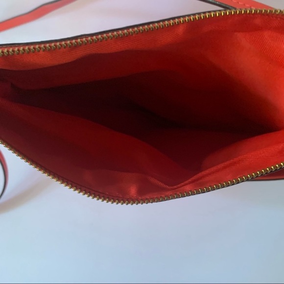 Merona Target  Red Fold Over Crossbody Faux Leather Purse - Picture 3 of 7